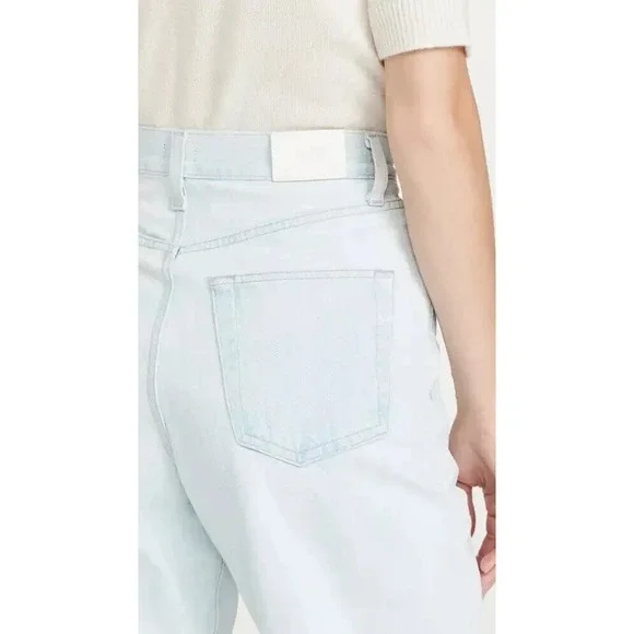 NWT $228 Anthropologie x EDWIN Women Dani Capri Light Blue Relaxed Jeans Sz 30 - Picture 4 of 8